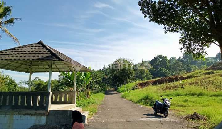 Land for sale by the county road at Puncak Cisarua.