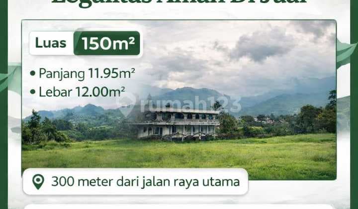 Jual Tanah Kavling Dekat Jl Raya Utama Cisarua Puncak