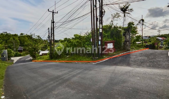 Tanah Strategis Posisi Hook Jl Utama Goa Gong Ungasan