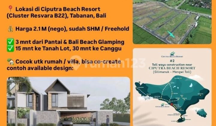 Tanah Buc Hook di Ciputra Beach Resort Bali Kawasan Elit
