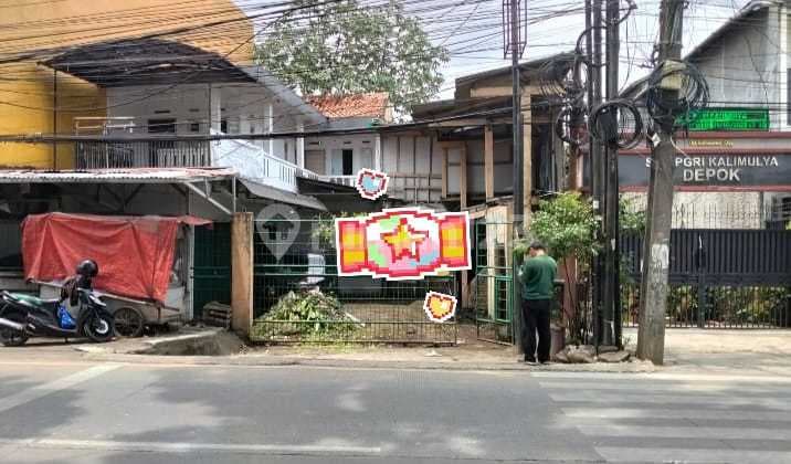 Rumah Ex Material Pinggir Jalan Raya Kalimulya Depok