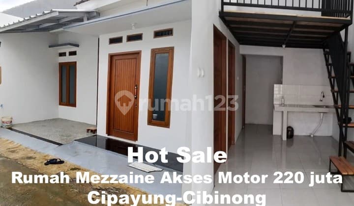 Rumah Baru Murah Mezzaine Akses Motor di Pondok Rajeg