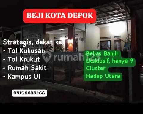 Dijual Rumah Dekat Tol Krukut dan Kukusan Beji