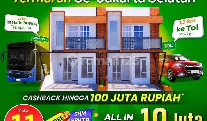 Town House Free Biaya2 Ready & on progres Full Bata Merah di Petukangan Pesanggrahan Jakarta selatan