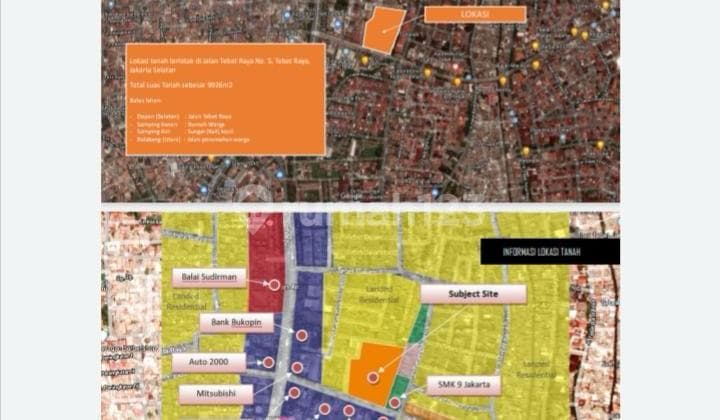 Dijual Tanah Komersil di Tebet Jakarta Selatan