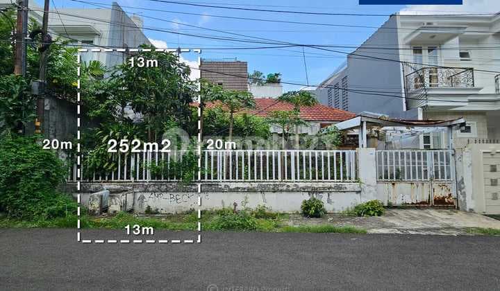 Rumah Dijual Kemanggisan Utama Jalan Lebar Hitung Tanah Lt 252m2