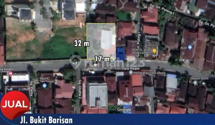 Tanah Padat Penduduk di Jl. Bukit Barisan Pontianak Barat