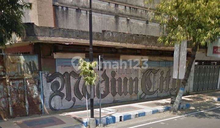 For sale land and building in the center of Madiun city.