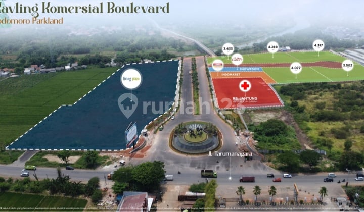 FOR SALE !! KAVLING KOMERSIAL AGUNG PODOMORO PARKLAND JAWA BARAT