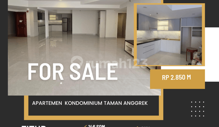 JUAL APARTEMEN KONDOMINIUM TA ATAS MALL SEMI FURNISH SIAP HUNI JAKARTA BARAT
