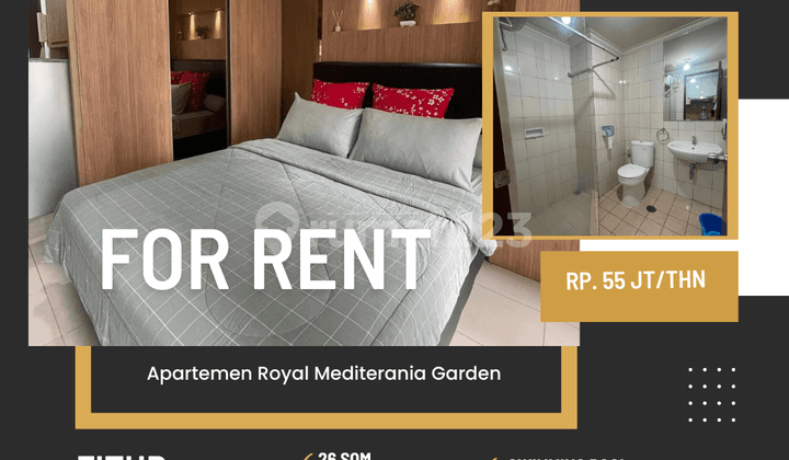 Sewa Apartemen Royal Medit type studio full furnish siap huni jakarta barat