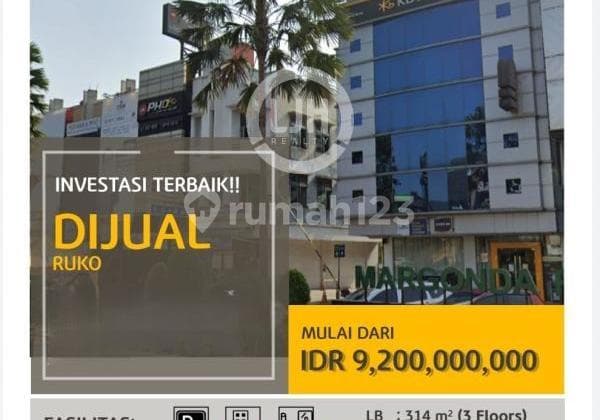 Dijual Ruko di Komplek Ruko Margonda Residence, Depok, Jawa Barat