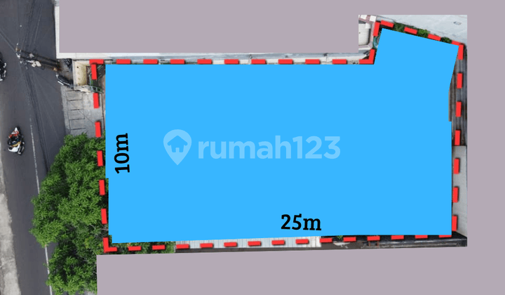 Roadside Land in Cijantung 10 X 25 M