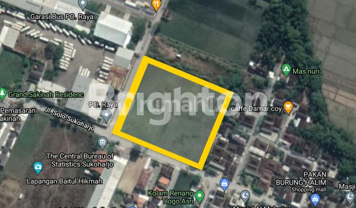 Turun Harga!! Tanah Zona Merah 1.1 Hektar, Status Kering Siap Bangun Gudang/Pabrik. Bentuk Kotak Sempurna