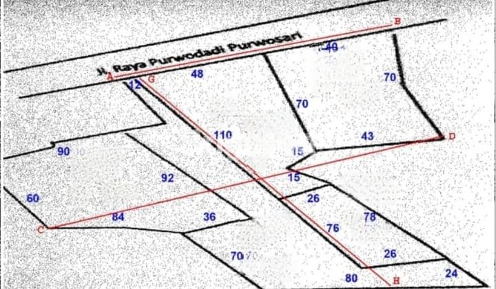 TANAH LUAS POROS JALAN SURABAYA MALANG