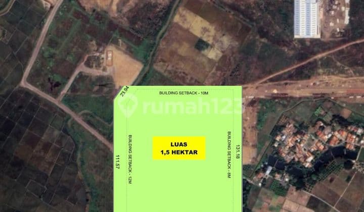 Dijual Tanah Industri Jababeka Luas 1,5 Hektar