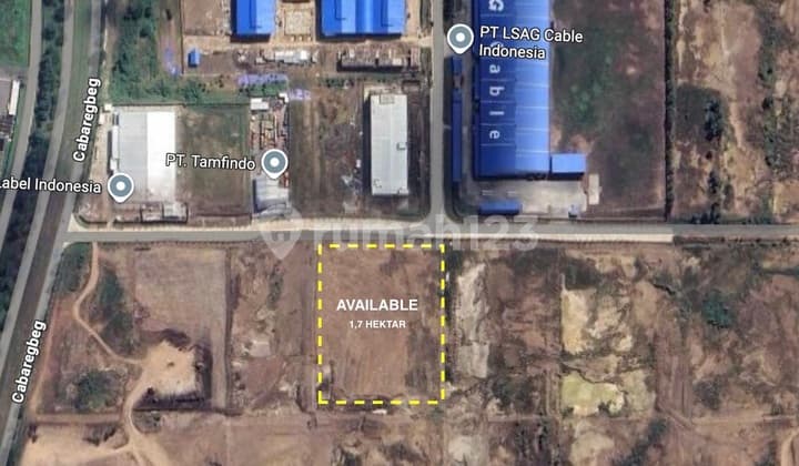 Available Kavling Indutri 1,7 Hektar Karawang