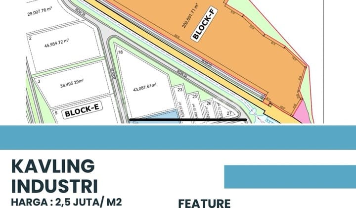 Dijual Kavling Industri 20 Hektar Lokasi Karawang Barat