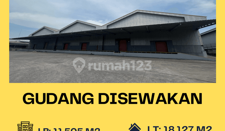Disewakan Gudang 1,1 Hektar Kawasan Industri Deltamas