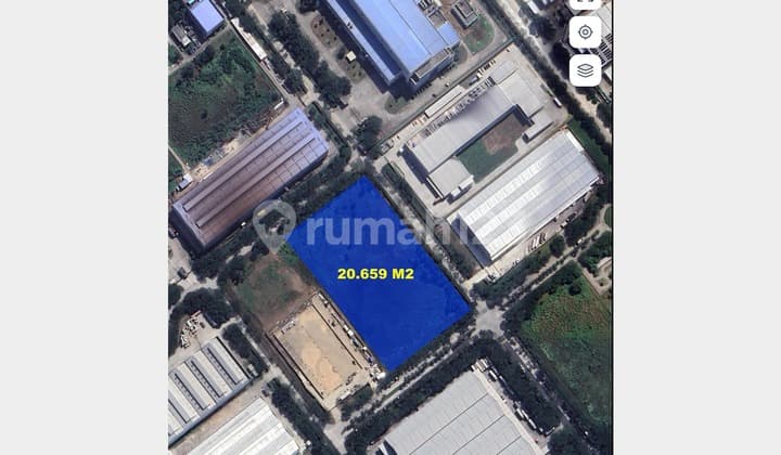 Dijual Kavling Industri 2 Hektar Kitic Deltamas