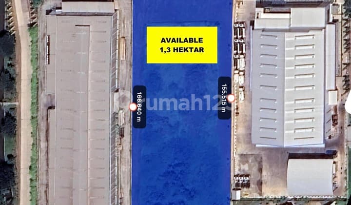 Dijual Cepat Kavling 1,3 Hektar Kawasan Industri Jababeka