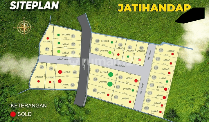 10 Tanah Kavling Murah, Strategis Siap Bangun di Jatihandap