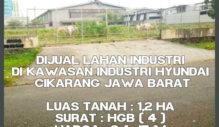 Land in the Hyundai Cikarang Industrial Area. Land in the Hyundai Cikarang Industrial Area.