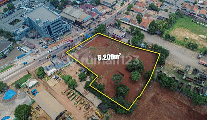 Dijual Kavling Komersial 5200m2 di Narogong Raya, Dekat Pintu Tol