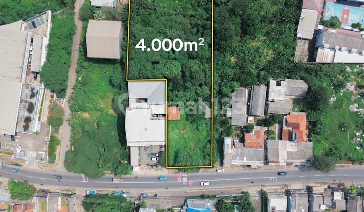Tanah 4.000 M2 di Narogong - Hadap Timur