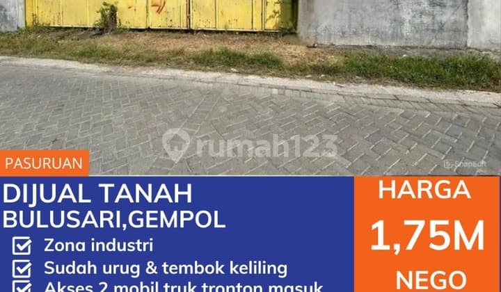DIJUAL TANAH Lokasi BULUSARI - GEMPOL - PASURUAN