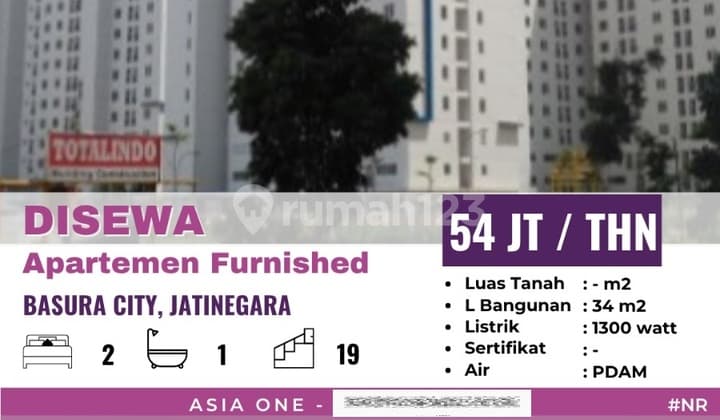 Apartemen Bassura City Full Furnished