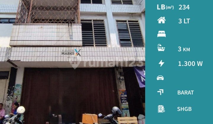 For Sale, Very Strategic Shop House Area in Kyai Tamin, Malang, Near Pasar Besar.