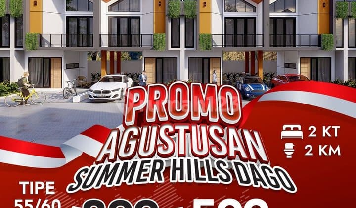 Rumah 2 Lantai Strategis 10 Menit ke Gedung Sate hampir Habis