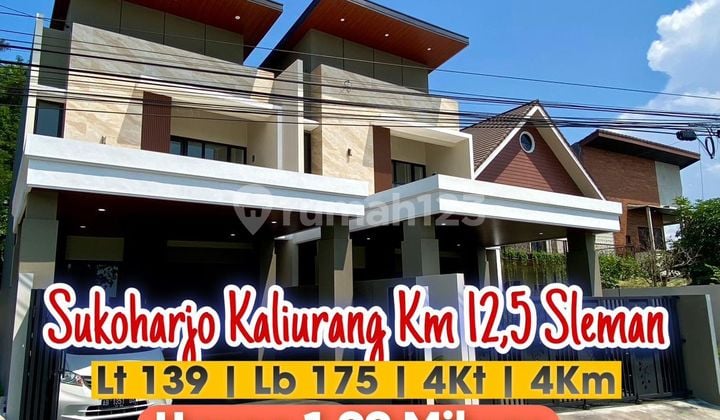 Rumah 2 Lantai Mewah Berkualitas Dengan Desain Modern Kontemporer Di Jalan Kaliurang Km 12,5 Dekat Kampus Pppg Kesenian Dan Uii Terpadu