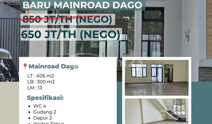 Di Sewakan Bangunan Baru Ruang Usaha di Mainroad Dago Bandung, bisa Buat Resto,Cafe,Kantor,Rumah Makan