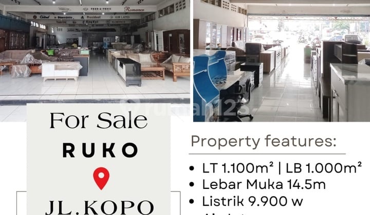 Ruko Strategis Di Area Pertokoan Mainroad Jalan Kopo Raya Bandung Cocok Untuk Tempat Usaha,kantor,Toko,resto,cafe