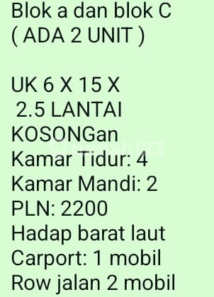 House Rent (65 Million) in Taman Palem Bagus