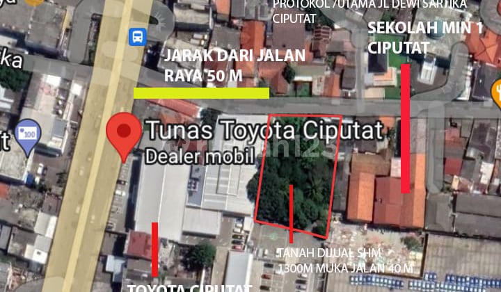 Dijual Tanah Di Ciputat Cocok Untuk Town House