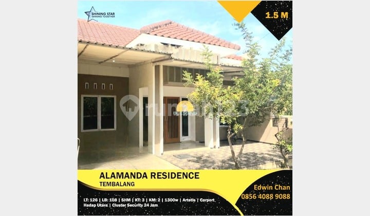 Rumah Dekat Undip Cluster Alamanda Residence, Tembalang, Semarang