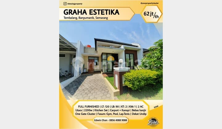Rumah Dekat Undip Cluster Graha Estetika Tembalang Semarang