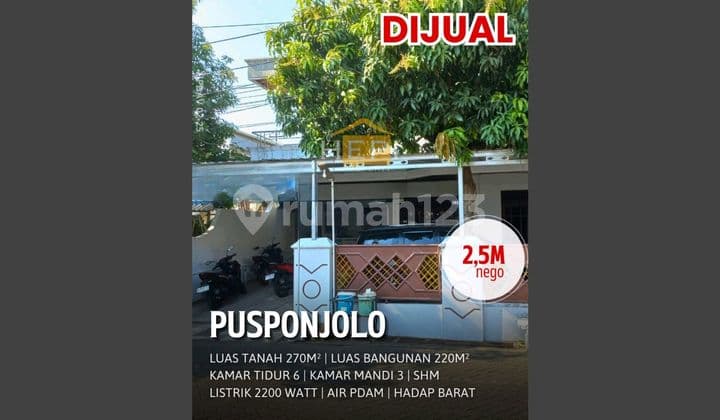 Rumah Dkt Kota Di Pusponjolo Siap Untuk Kos