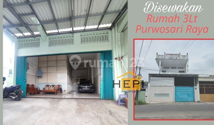 Rumah 3lt Di Purwosari Raya, Cocok Untuk Usaha
