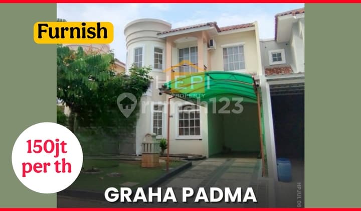 Rumah Furnish 2Lt di Graha Padma Dekat Karangturi