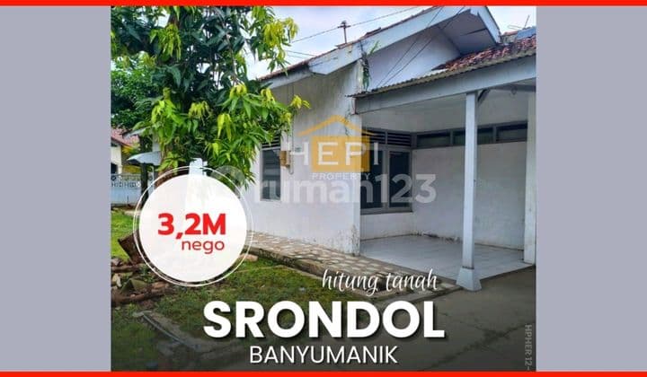 Rumah Hitung Tanah di Srondol Dekat Undip