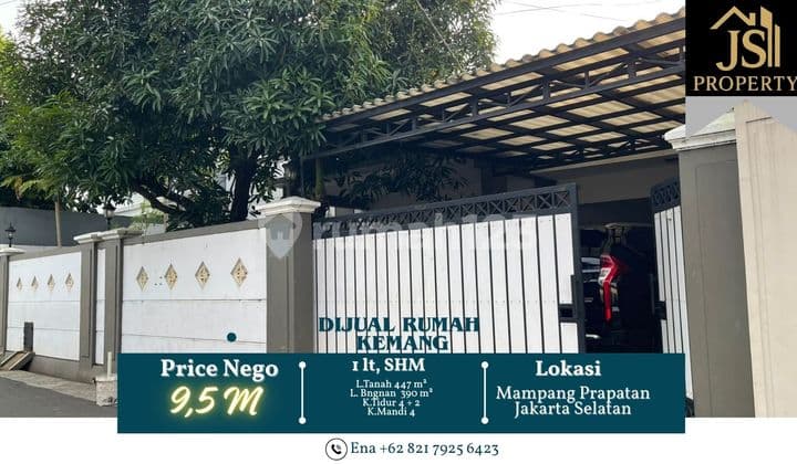 Dijual Rumah Bagus 1 Lantai Di Kemang Shm Mampang Prapatan- Jakarta Selatan