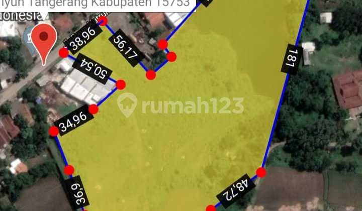 Dijual lahan industri di Jl.munjul - Cileles - tigaraksa
