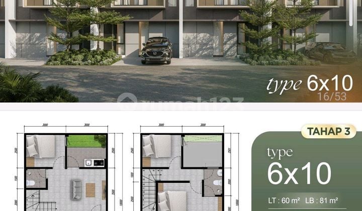 Park Sunrise Hunian 2 Lantai Surabaya Timur Akses Dekat Merr