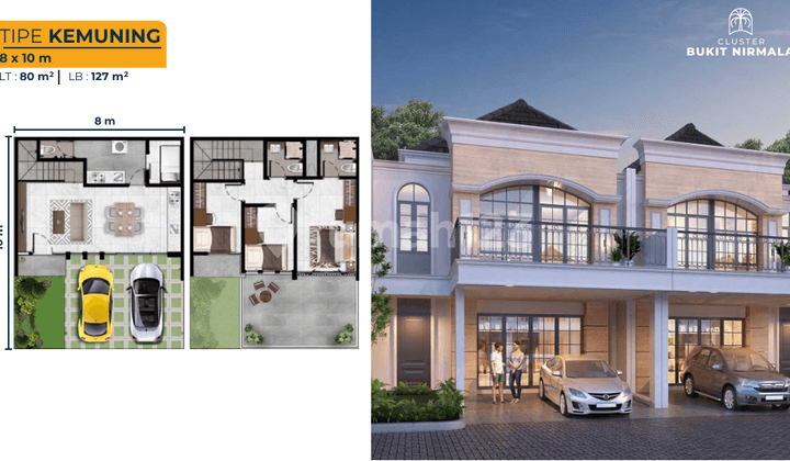 Dijual rumah pik 2 8x10 cluster bukit nirmala brand new bisa kpr !!