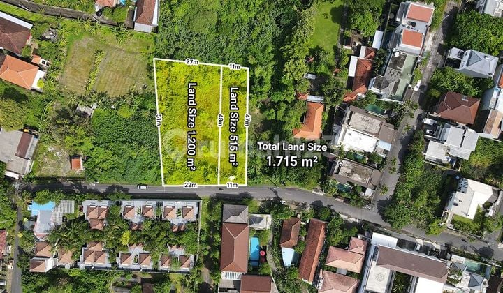 Tanah Premium Di Jalan Dewi Saraswati Seminyak Cocok Untuk Dibangun Villa Kompleks