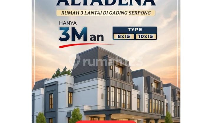 Harga Early bird masih cuma 3Man paling mewah di Gading Serpong! Altadena